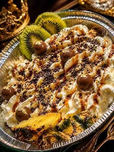 Arabisches Eis mit Kiwi und Karamell